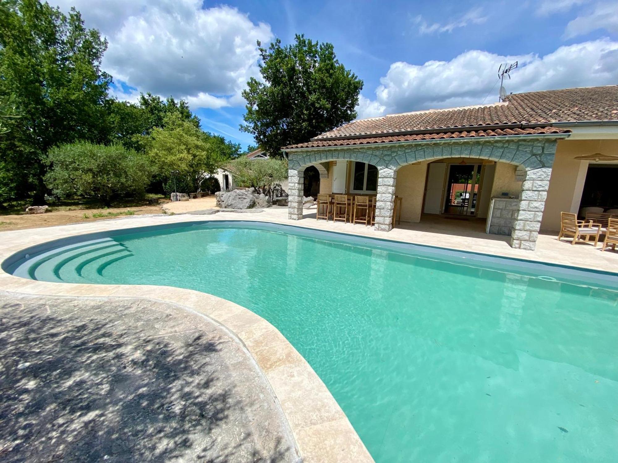 Maison Pour 12P, Piscine A Debordement Chauffee D'Avril A Octobre Inclus Ruoms Exteriör bild