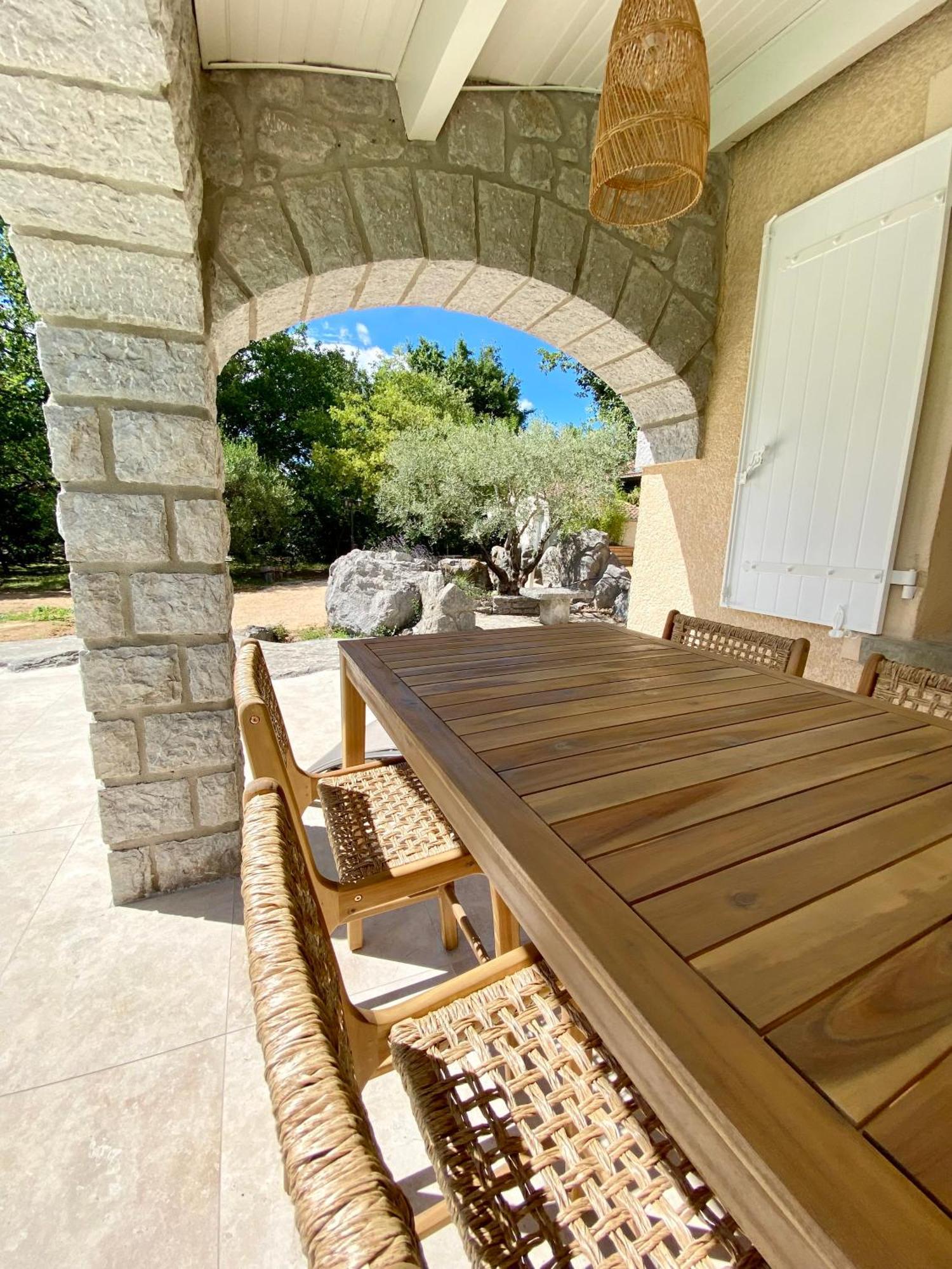 Maison Pour 12P, Piscine A Debordement Chauffee D'Avril A Octobre Inclus Ruoms Exteriör bild