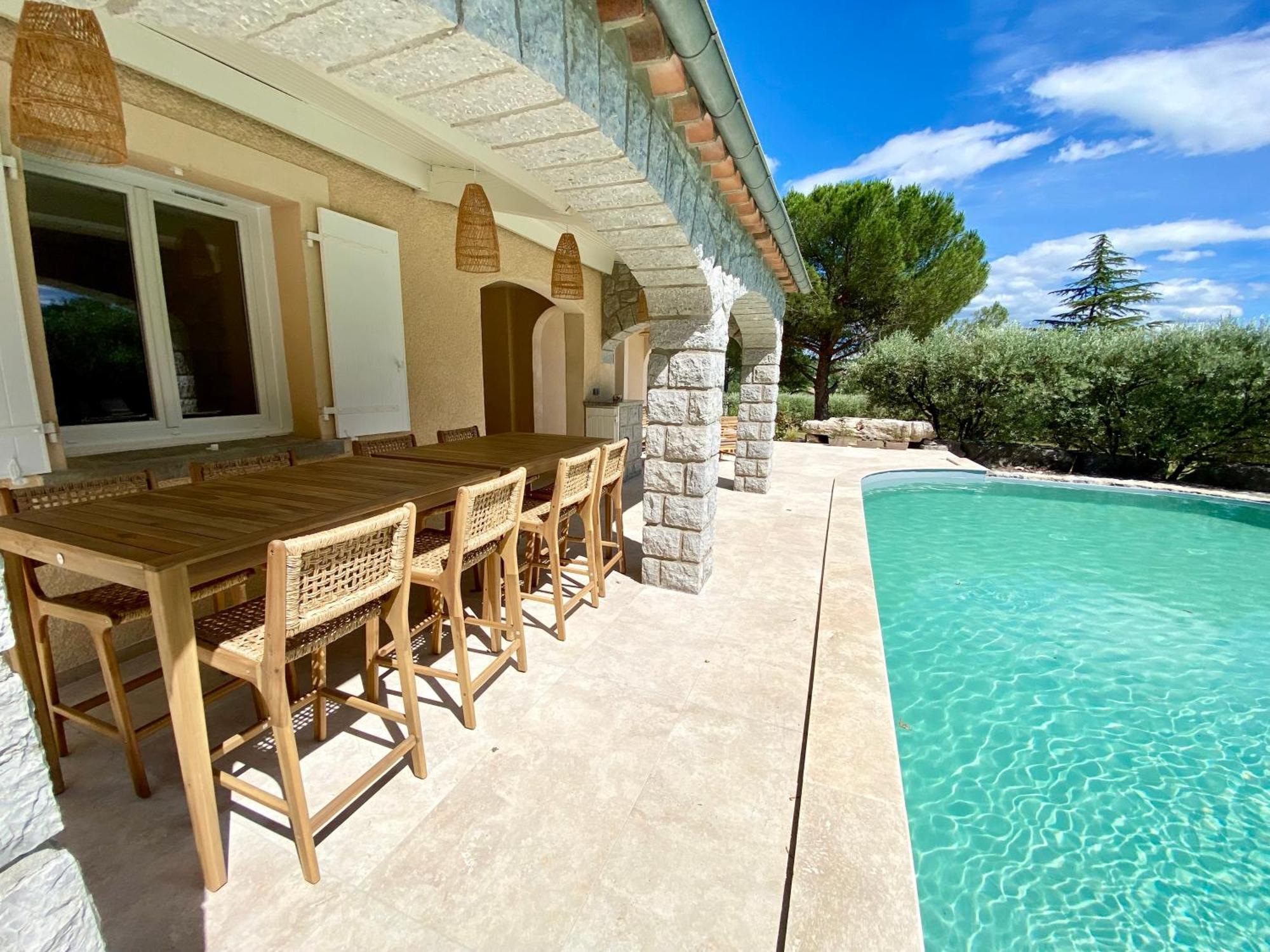 Maison Pour 12P, Piscine A Debordement Chauffee D'Avril A Octobre Inclus Ruoms Exteriör bild