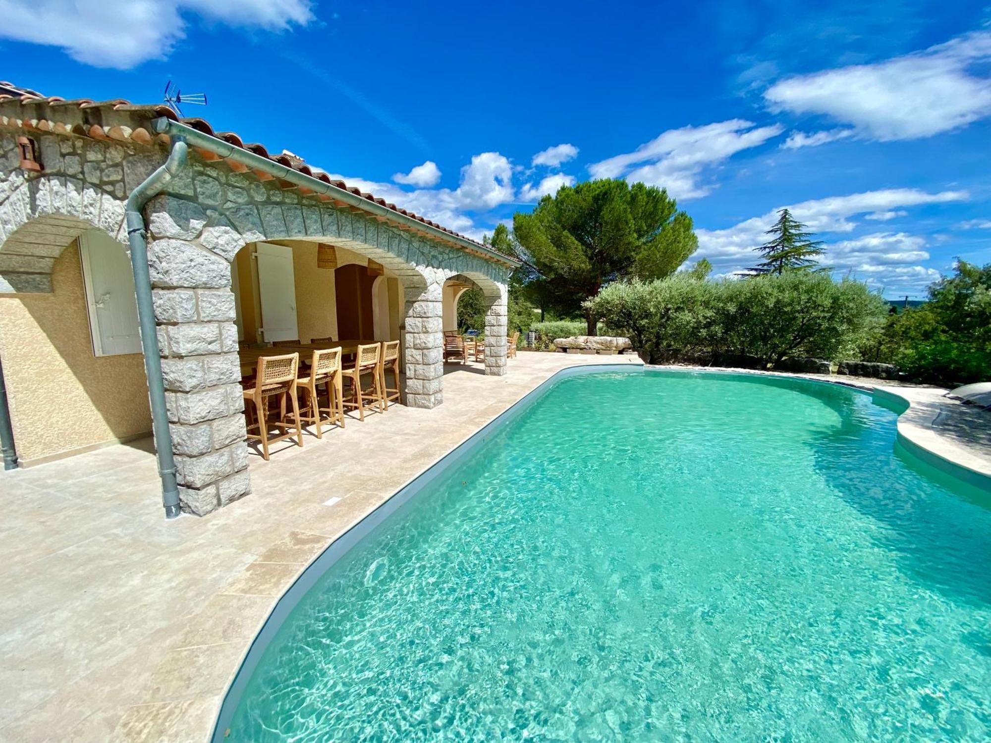 Maison Pour 12P, Piscine A Debordement Chauffee D'Avril A Octobre Inclus Ruoms Exteriör bild