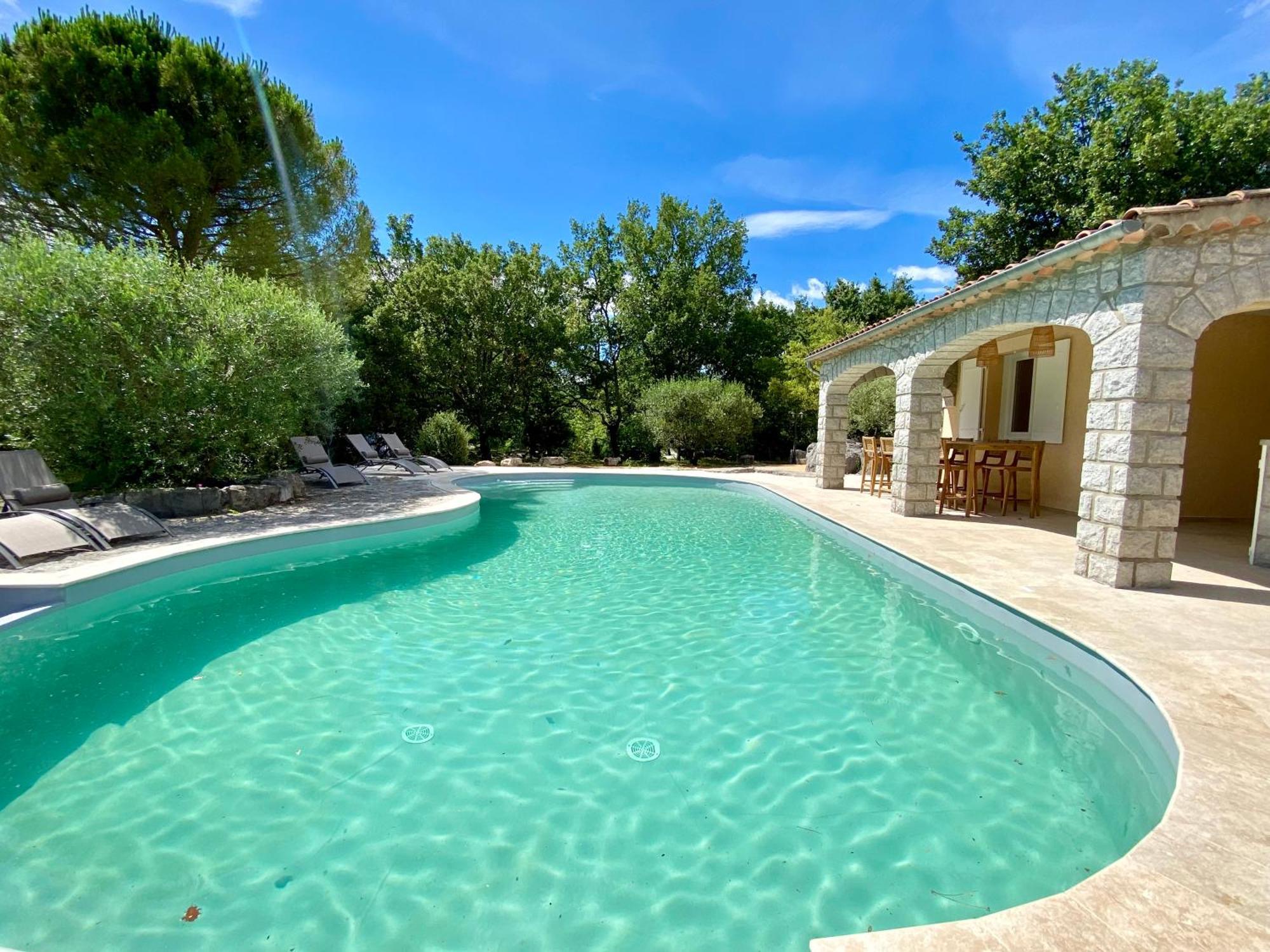 Maison Pour 12P, Piscine A Debordement Chauffee D'Avril A Octobre Inclus Ruoms Exteriör bild
