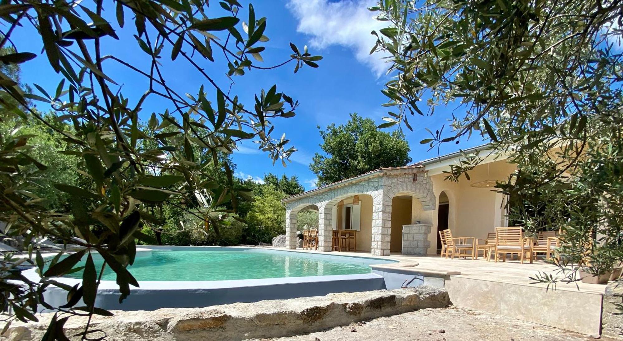 Maison Pour 12P, Piscine A Debordement Chauffee D'Avril A Octobre Inclus Ruoms Exteriör bild
